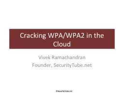 Cracking WPA/WPA2 in the Cloud