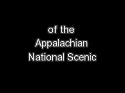 of the Appalachian National Scenic
