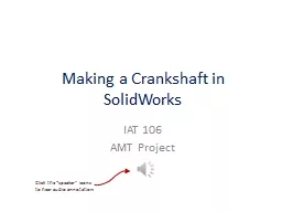 Making a Crankshaft in SolidWorks