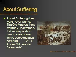About Suffering
