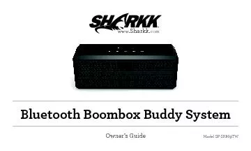 Bluetooth Boombox Buddy SystemOwner’s Guide