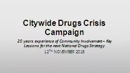 Citywide Drugs Crisis Campaign