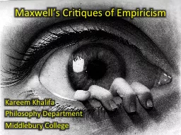 Maxwell’s Critiques of Empiricism