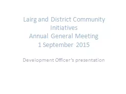 Lairg and District Community Initiatives