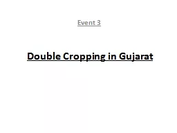 Double Cropping in Gujarat