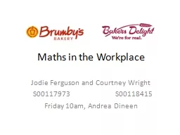 Maths in the Workplace