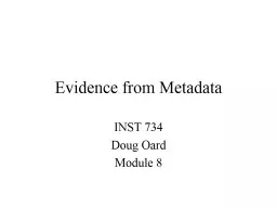 Evidence from Metadata