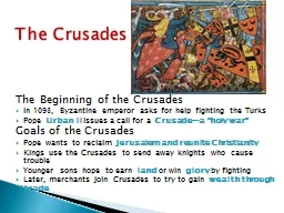 The Beginning of the Crusades