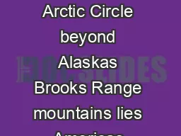 Explore enjoy and protect the planet North of the Arctic Circle beyond Alaskas Brooks Range mountains lies Americas Arctic the final frontier in American conservation