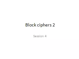 Block ciphers 2