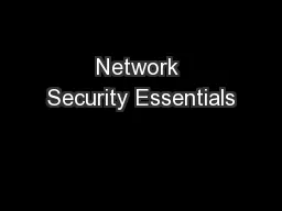 Network Security Essentials