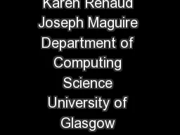 Armchair Authentication Karen Renaud Joseph Maguire Department of Computing Science University of Glasgow Glasgow G QQ karen josephdcs