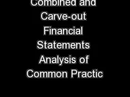 Combined and Carve-out Financial Statements Analysis of Common Practic