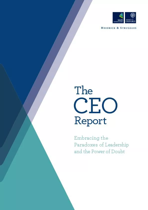 TheCEOReportEmbracing the Paradoxes of Leadership and the Power of Dou