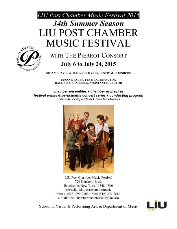 LIU Post Chamber Music Festival