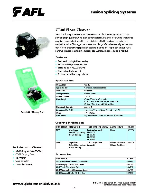 CT-06 Fiber Cleaver