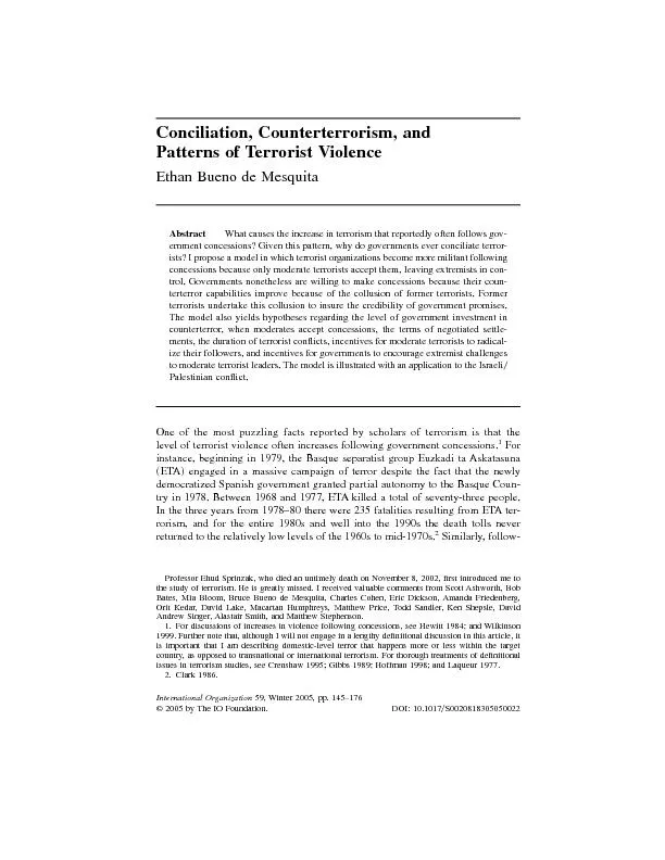 Conciliation,Counterterrorism,andPatternsofTerroristViolenceEthanBueno