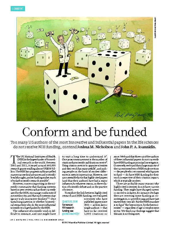 Conform and be funded