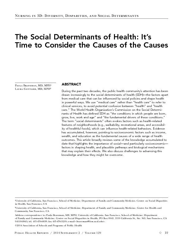 The Social Determinants of Health: It’s