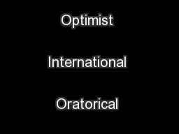 Application for  2014-2015 Optimist International Oratorical Contest
.
