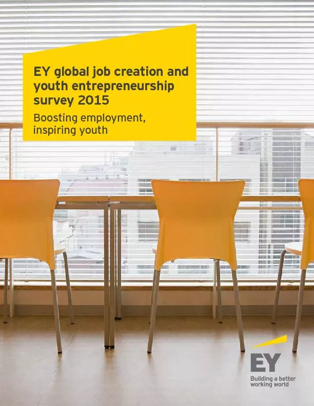 EY global job creation and youth entrepreneurship survey 2015Boosting
