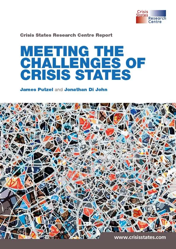 Crisis States Research Centre Report MEETING THECHALLENGES OFCRISIS ST
