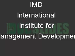 IMD International Institute for Management Development