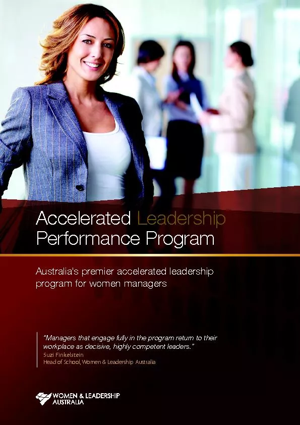 Accelerated Leadership Performance Program