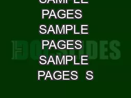 SAMPLE PAGES  SAMPLE PAGES  SAMPLE PAGES  S