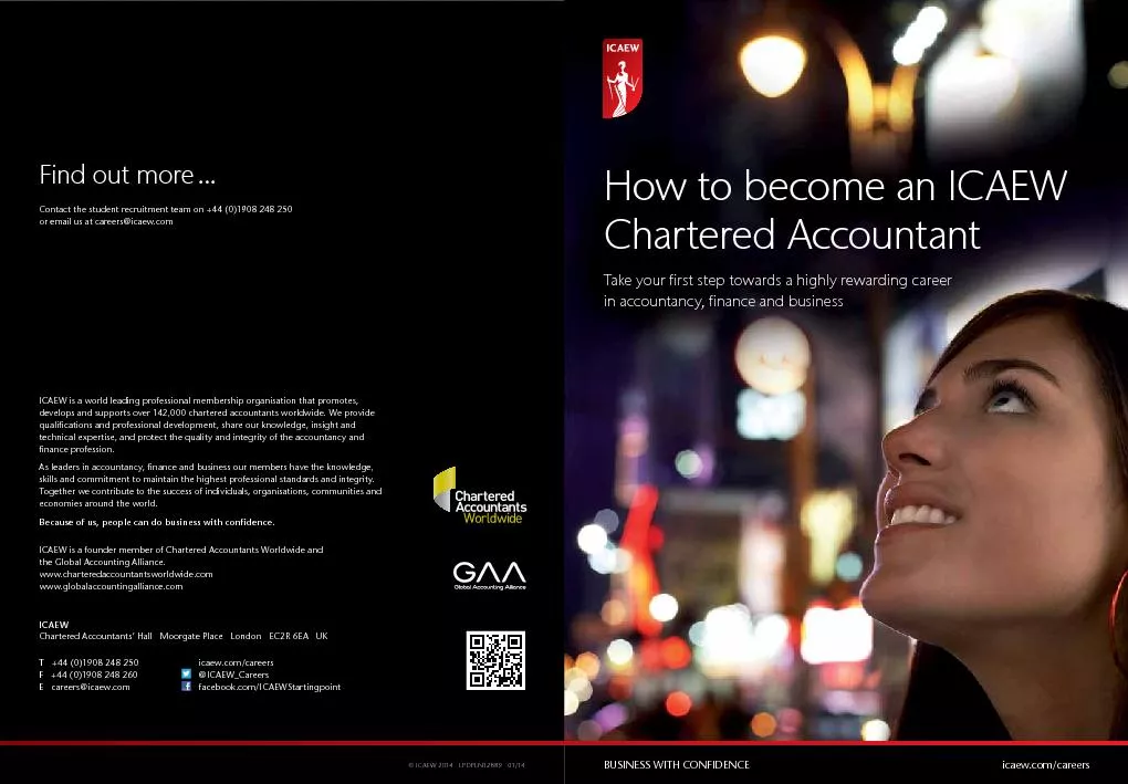 How to become an ICAEWChartered AccountantTake your first step towards