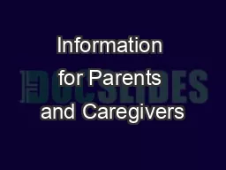 Information for Parents and Caregivers