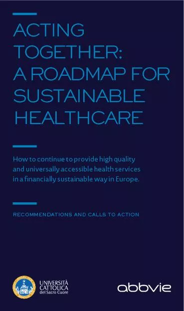 for more information on sustainable healthcare and to download the ful