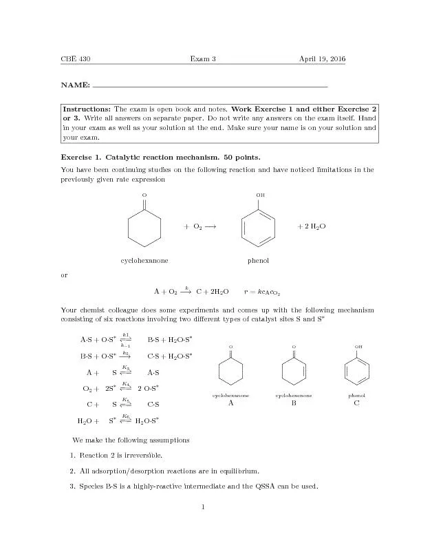 CBE430Exam3April19,2016