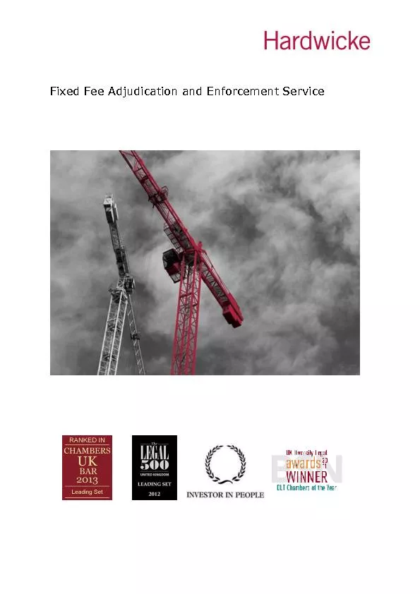 Fixed Fee Adjudication and Enforcement Service
