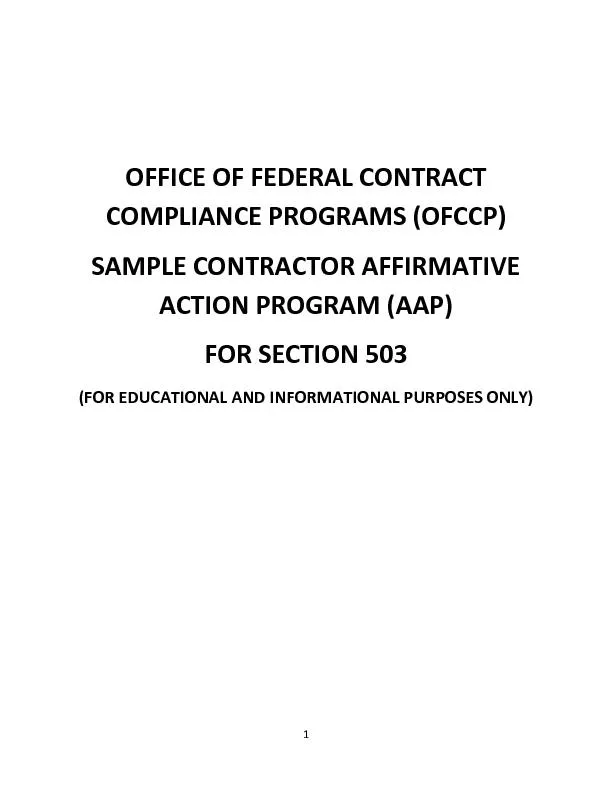 1&#x/MCI; 1 ;&#x/MCI; 1 ;OFFICE OF FEDERAL CONTRACT COMPLIANCE