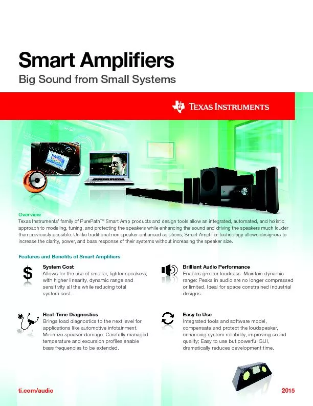 Features and Benets of Smart Ampliers