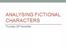 Analysing fictional characters