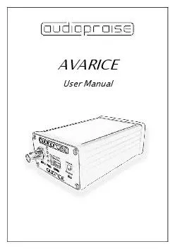 Avarice user manual