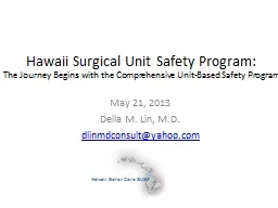 Hawaii Surgical Unit Safety Program: