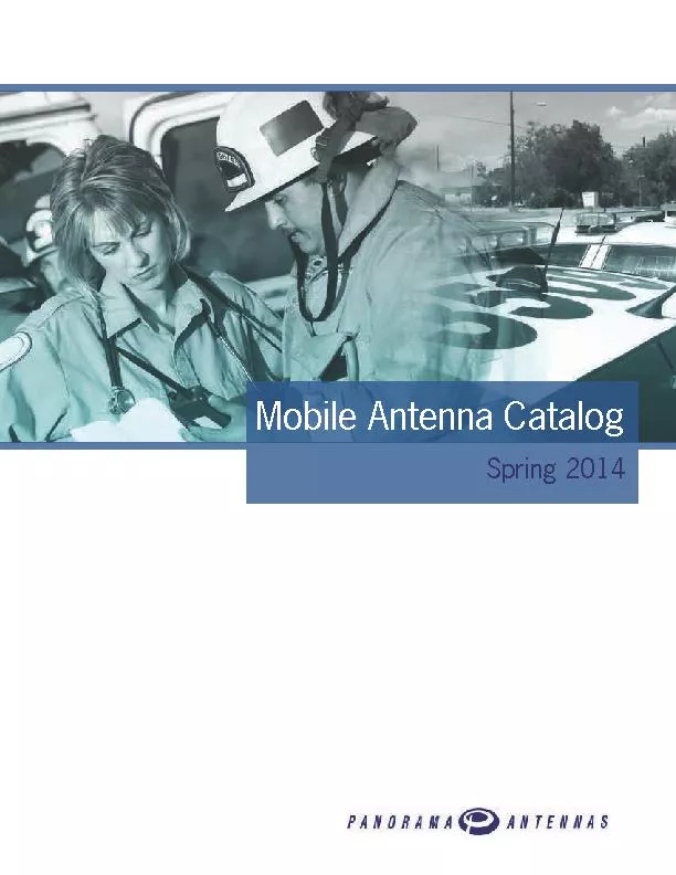Mobile Antenna CatalogSpring 2014