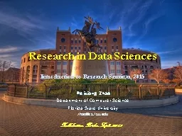 Research in Data Sciences
