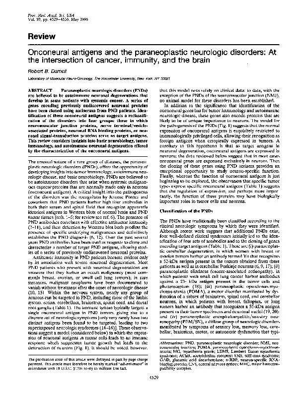 Proc.Natl.Acad.Sci.USAVol.93,pp.4529-4536,May1996ReviewOnconeuralantig