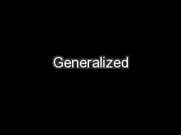 Generalized