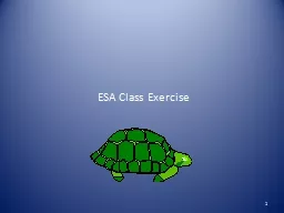 ESA Class Exercise
