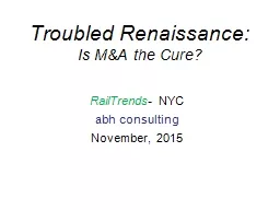 Troubled Renaissance: