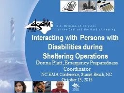 Interacting with Persons with Disabilities during