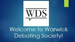 Welcome to Warwick Debating Society!