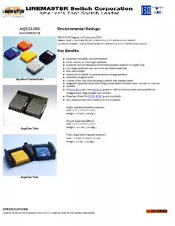 AQUILINE FOOTSWITCH Environmental Ratings:EN 60529 Degree of Protectio