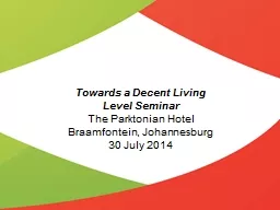 Towards a Decent Living Level Seminar