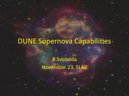 DUNE Supernova Capabilities